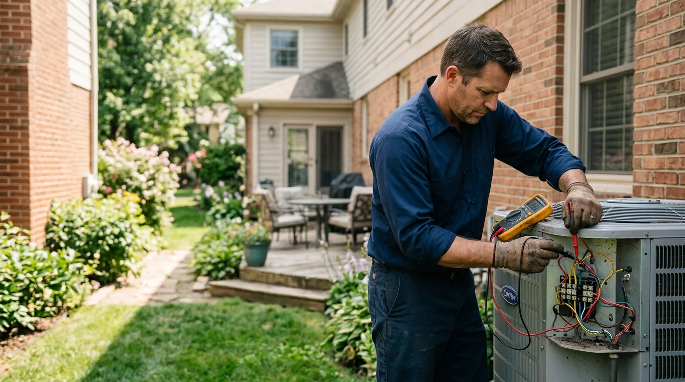 HVAC technician working near Moyers, OK